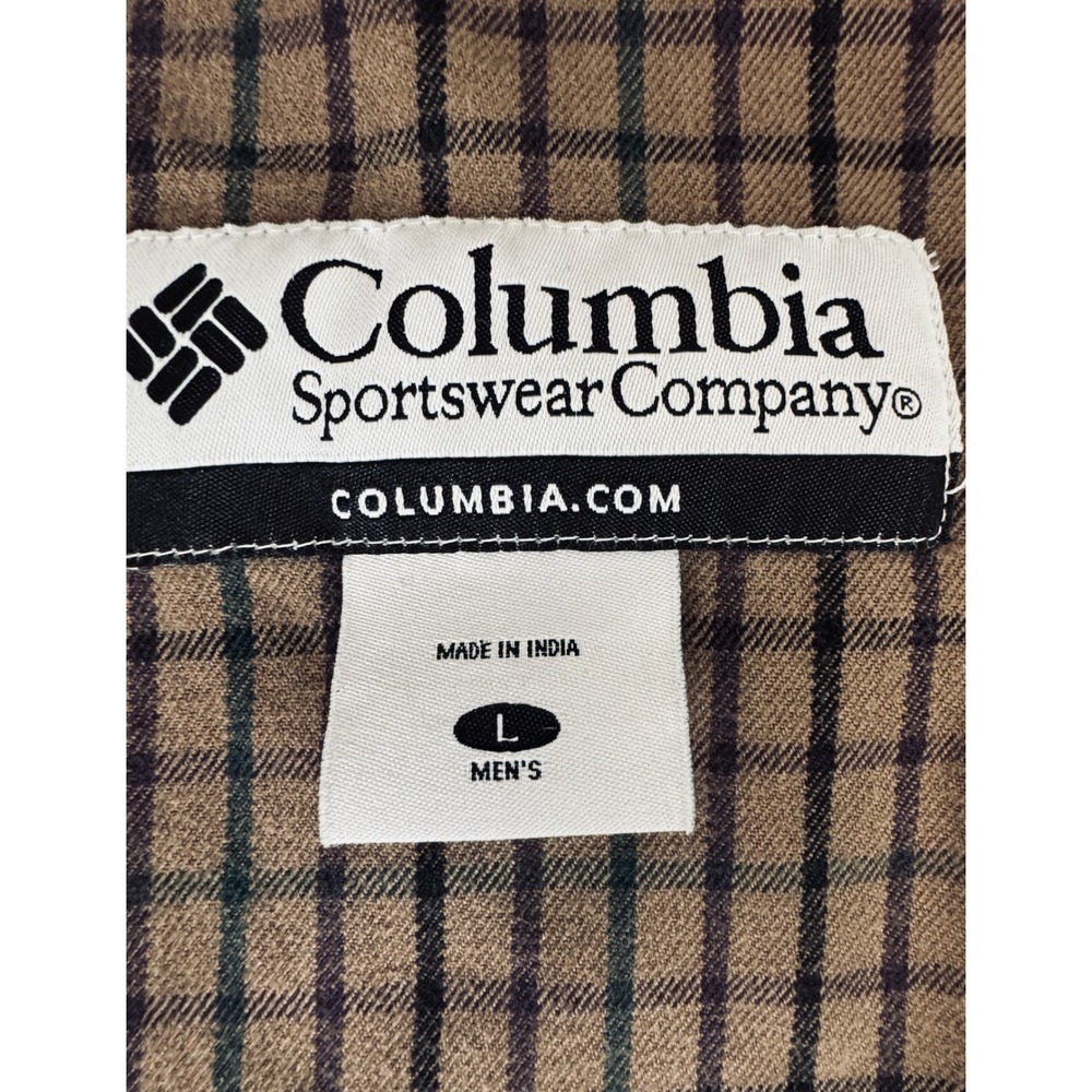 Vintage Columbia River Lodge Barn Chore Jacket Olive Green Flannel Lined Large - Picture 6 of 15